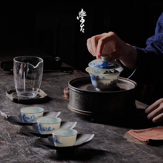 娜家山水盖碗套装 商品图4
