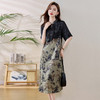 国风印花短袖，气质优雅显瘦连衣裙HR-YYG82955 商品缩略图2