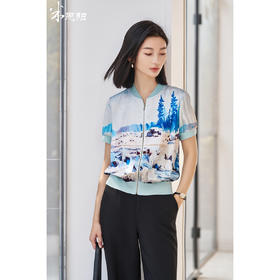 剩S 米思阳2025夏季新款独特原创定位花短外套休闲通勤Polo短袖棒球服1234