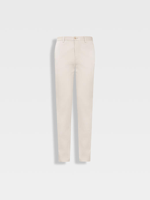 callisto米色棉混纺休闲裤 商品图0