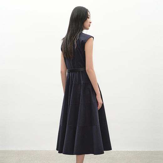 NEELLY纳俪商场同款夏季新款简约舒适无袖连衣裙女时尚通勤长裙N25042Y01059 商品图1