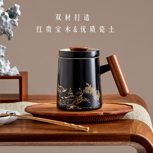 【故宫茶具】兰亭序茶杯茶水分离陶瓷泡茶杯博物馆文创生日礼物 商品图4