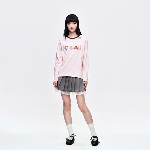 Herlian2025年春夏新品彩色字母logo领口撞色长袖TEE 商品图2