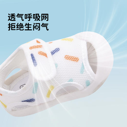 贝贝怡25春夏季新款男女宝宝学步凉鞋透气防滑沙滩鞋圆头运动休闲凉鞋ZB2EX013 商品图4