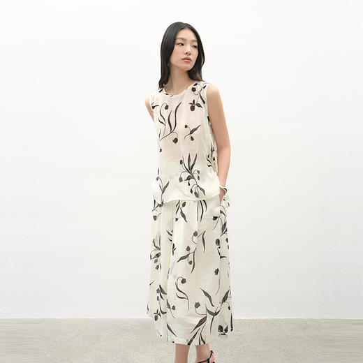 NEELLY纳俪商场同款夏季新款时尚花卉背心半身裙套装女舒适两件套N25042Z01062 商品图2