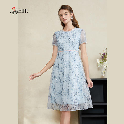 司歌刺绣碎花短袖连衣裙A911063X 商品图4