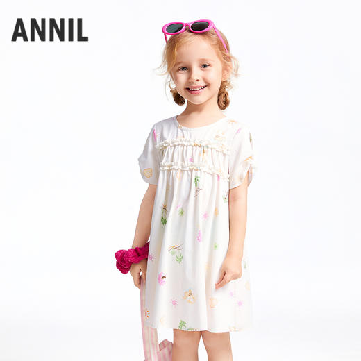 【实体店同款】女童短袖连衣裙夏季新款安奈儿童装XG523656 商品图0