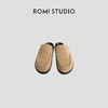 ROMI STUDIO复古方头厚底软底磨砂勃肯半拖鞋透气休闲鞋 S3314 商品缩略图0
