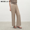 NEELLY纳俪商场同款夏季新款时尚百搭休闲阔腿裤女浅色简约长裤N25045H01101 商品缩略图0