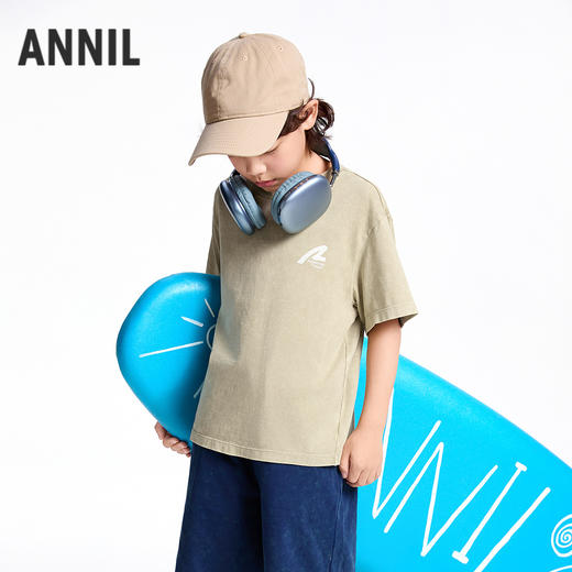 【实体店同款】男童圆领短袖针织衫夏季新款安奈儿童装AB521639 商品图0