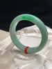 612643，56圈口，细糯飘绿正圈平安镯，满绿底色飘阳绿色花，细腻有水 商品缩略图2