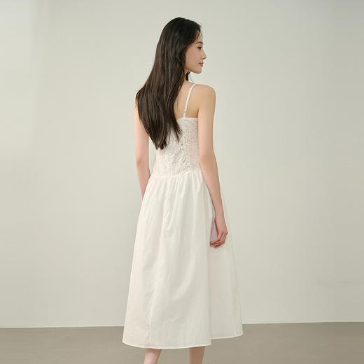 NEELLY纳俪商场同款夏季新款精美蕾丝提花吊带连衣裙女百搭长裙N25044Y05502 商品图1