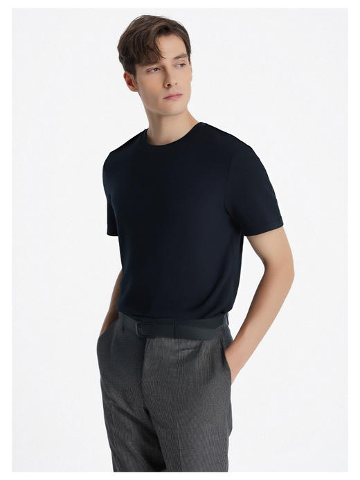 callisto黑色棉混纺T恤 SSTSS218T 商品图3