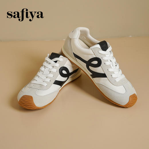 Safiya/索菲娅2025复古丑萌大头透气时尚轻便休闲薄底阿甘鞋SFD3112408 商品图7