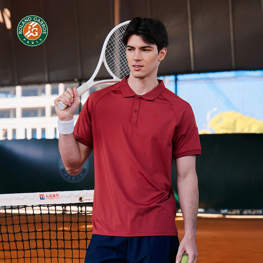 罗兰加洛斯法网速干polo衫网球短袖男夏新款透气凉感运动训练T恤 商品图2