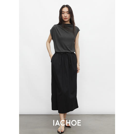 棉仓3431501008-IACHOE 不规则短袖凉感设计十分T恤 商品图2