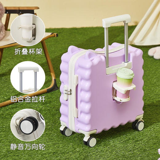 【行李箱儿童可骑坐】学生登机旅行箱 18新款小型卡通印LOGO拉杆密码箱  国庆假期出游 商品图9