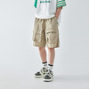 蓝汽水2025年新款夏季男童纯色工装短裤立体大口袋轻薄休闲五分裤 商品缩略图4