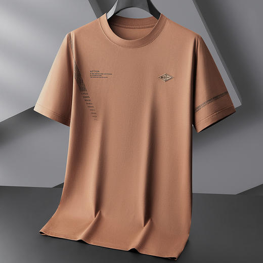 【棉质】【DPF】大依优型大码短袖T恤宽松休闲棉质半袖男士加肥大码夏季薄款上衣胖子 商品图3