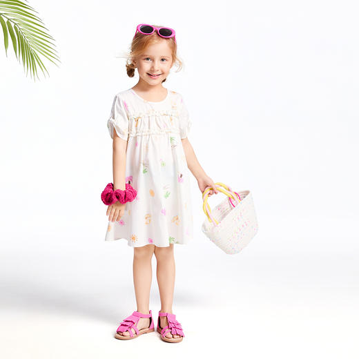 【实体店同款】女童短袖连衣裙夏季新款安奈儿童装XG523656 商品图3