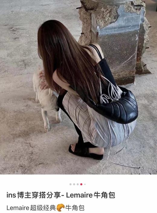 小众设计可颂包单肩包真皮牛角包斜挎包女法棍包真皮饺子包羊角包 商品图3