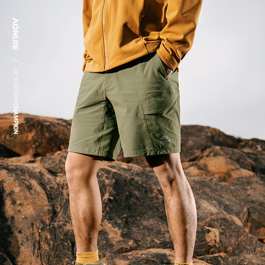 奥尼捷户外徒步速干运动短裤日常跑步运动健身短裤舒适透气防泼水速干短裤 商品图3