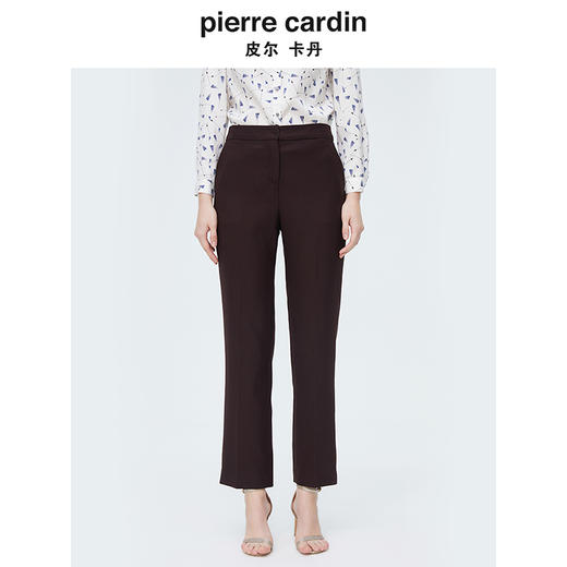 皮尔卡丹女装新款美拉德风格干练直筒西裤P4101T3982K1 商品图0