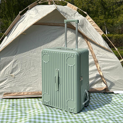 【户外行李箱超大轮】侧开盖直通款拉杆箱 24寸大容量露营PC旅行箱 国庆国庆出行 商品图8