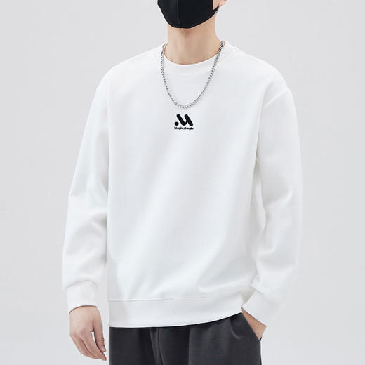 半身缘男装 秋季百搭简约合体宽松长袖卫衣253212P04512086 商品图0