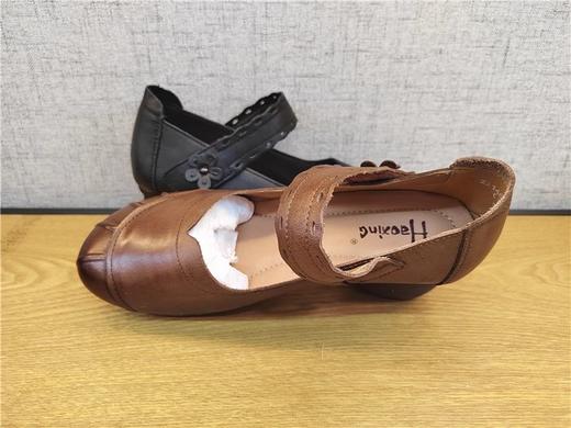 豪行春季新款22146386真皮复古休闲低跟女鞋单鞋皮鞋 商品图2