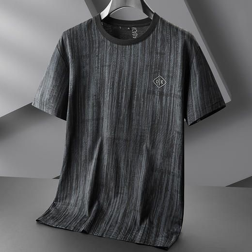 【DPF】大依优型大码短袖T恤圆领时尚休闲印花半袖加肥加大夏季圆领上衣男士胖子 商品图1