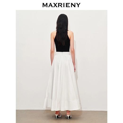 【浪漫花园-商场同款】MAXRIENY复古优雅挂脖设织背心上衣(货号:MC85SW299) 商品图3