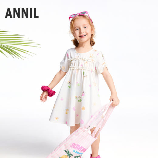 【实体店同款】女童短袖连衣裙夏季新款安奈儿童装XG523656 商品图1