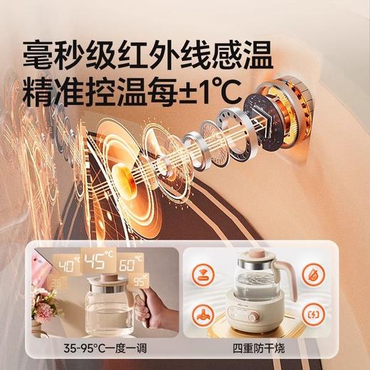 小熊玻璃恒温水壶婴儿智能泡奶保温家用调奶器宝宝专用烧水神器 商品图2