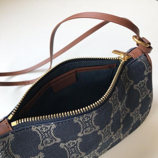 老花满印牛仔单肩包复古印花相机包女斜挎腋下包手提包 商品图6