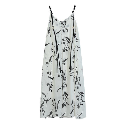 NEELLY纳俪商场同款夏新款时尚简约印花吊带连衣裙女气质出游长裙N25042Y01060 商品图3