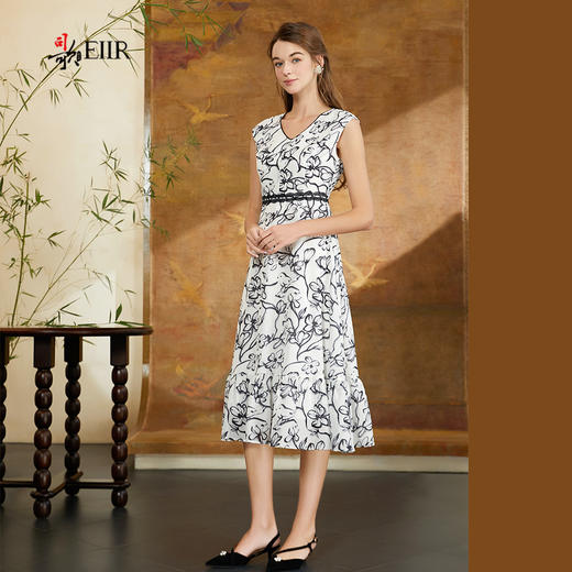 司歌碎花背心连衣裙显瘦优雅A911014x 商品图0