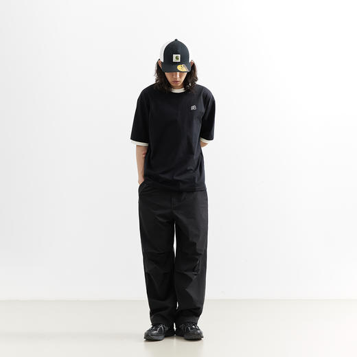 吃茶去chichaqu25凉感防晒速干撞色罗纹短袖T户外运动宽松百搭 商品图4