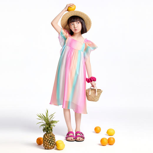 【实体店同款】女童短袖连衣裙夏季新款安奈儿童装AG523634 商品图5