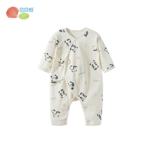 贝贝怡2025夏季新款纯棉轻薄哈衣新生儿连体衣网眼透气百天抱衣满月爬服ZB1EL005 商品图5