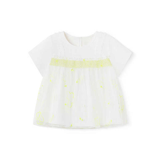 英氏儿童T恤夏季吸湿速干短袖上衣女童透气百搭T恤YRTCJ2R032A 商品图3