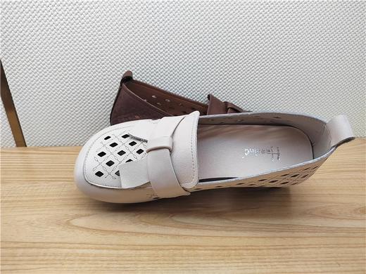 豪行夏季新款23292611真皮休闲低跟复古女鞋凉鞋皮鞋 商品图1