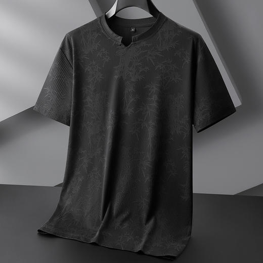 【冰丝】【DPF】大依优型大码短袖T恤圆领宽松国风印花半袖夏季男士加肥加大胖子上衣男士 商品图2
