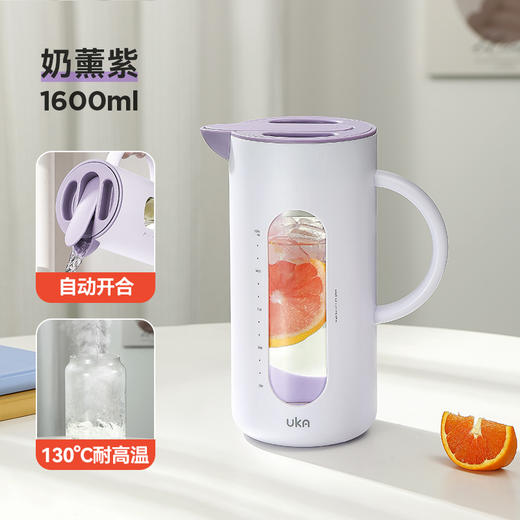 【多样屋专柜】 UKA冰箱冷水壶家用高级玻璃水壶凉水壶杯耐高温泡茶壶套装大容量 商品图6
