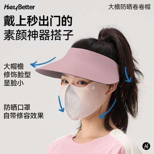 HeyBetter成人防晒帽女大帽檐空顶帽子户外运动超轻可机洗遮阳帽 商品图1