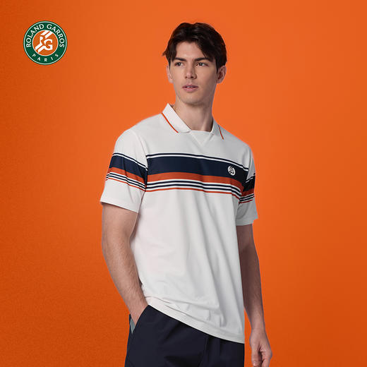 罗兰加洛斯法网polo衫网球短袖男夏季新款撞色T恤宽松运动网球服 商品图3