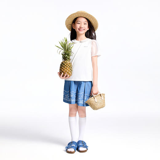 【实体店同款】女童短袖上衣夏季新款安奈儿童装AG521662 商品图3