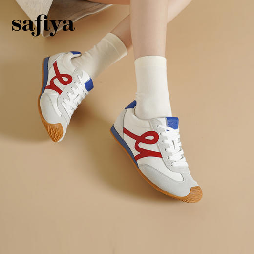 Safiya/索菲娅2025复古丑萌大头透气时尚轻便休闲薄底阿甘鞋SFD3112408 商品图2