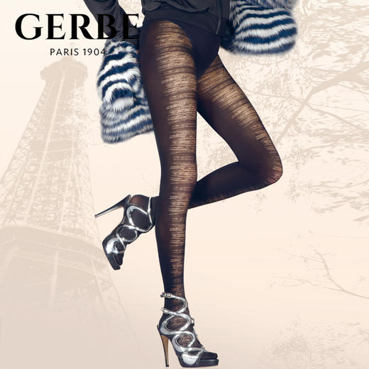 Gerbe格伯 100%法国原装进口女士连裤袜 时尚肌理纹女丝袜 GCADR 商品图0