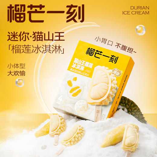 猫山王榴莲冰淇淋100克(25g*4)Mini款5盒装
25g*4*5 商品图0